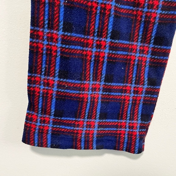 Tommy Hilfiger Sleepwear Plaid Fleece Pajama Pants Blue Red S Cozy Lounge - Picture 11 of 13